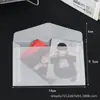 Saco translúcido para embalagem de presente alto valor de cor cartão pequeno cartão postal saco de embalagem de cartão envelope de papel sulfato estilo ins