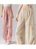 Pantalones de Trabajo Delgados y Elegantes Estilo Americano para Mujer, Temporada de Otoño, Cintura Alta Petite, Adelgazantes, Pierna Recta Suelta, Pantalones Deportivos de Pierna Ancha Dopamina