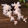 Atmósfera Super de Hada, Pasador de Flor Rosa Puro y Deseable, Accesorio para el Cabello con Borla de Flor Fresca para Permanente, Nuevo Adorno para el Cabello Elegante Estilo Chino Hanfu