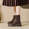Primeiro Encontro Botas de Plataforma Sazonais Martin Boots 2026 Novo Estilo Botas Nude Botas Slim Elásticas Estilo Britânico Retrô Botas Curtas Botas Femininas