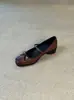 Sapatos Mary Jane Estilo Ballet Artístico Retrô Femininos 2026 Outono Inicial Novos Bico Quadrado Laço Uma Tira Baixo Sapatos Individuais