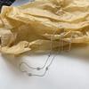 Colar Fan Zhiqiao Prata Esterlina 925 Coreana Feminino Corrente de Contas de Oliva Simples Versátil Colar Liso de Prata