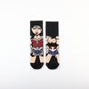 Calcetines Deportivos Casuales de Jacquard para Jóvenes, Mujeres, Parejas de Algodón, Longitud Media, Calcetines Largos Modernos para Hombres, Película de Anime de Dibujos Animados, Héroe Mágico