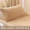Fronha de Cashmere à Base de Plantas Capa de Travesseiro Fronha para Dormitório de Estudante Estilo Moderno Simples Transfronteiriço Sem Enchimento Poliéster Removível e Lavável