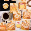 Cute Little Bread Bloc de Notas Adhesivas Estilo Ins Estudiante Puede Arrancar N Veces Nota Adhesiva Papel Adhesivo Material para Cuaderno