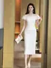 2026 Verano Nuevo Vestido Luna Blanca Vestido Blanco para Mujer Vestido de Compromiso 9015