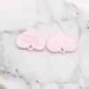 Aleación letras inglesas coloridas pintura corazón de durazno aleación corazón de durazno amor aretes aretes colgante accesorios de joyería DIY