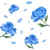 Nuevo LD93025 hada azul flor dormitorio sala de estar decoración de pared para el hogar adhesivos de pared autoadhesivos
