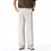 Pantalones Casuales de Caída Estilo Japonés para Hombre Shanggu Verano Nuevo Delgados Sueltos Tejidos Rectos de Pierna Ancha