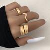 Joyería Yongge Diseño de Moda Anillos Retro Geométrico Exagerado Anillo Abierto con Junta Set