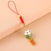 Pingente de celular gato da sorte cerâmico desenho animado fofo sorte sorte boa sorte todas as coisas adequadas pingente de bolsa presente