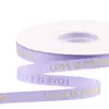Em estoque Fita de Cetim com Letras em Inglês Douradas 1CM Flor Tecida Decoração de Bolo Presente Artesanal DIY Fita de Alta Densidade