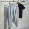 Pantalones Casuales Estilo Coreano Ligeramente Maduros para Hombre Pantalones Rectos Sueltos Pantalones con Colgante Estilo Hong Kong Simples Modernos Pantalones Largos