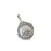 Plata de Ley S925 Concha Blanca Zazakiram Colgante Patrón de Hierba Tang Estilo Étnico Moda Versátil Cadena de Suéter de Gama Alta Colgante
