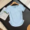 ¡Adelante y cómpralo! Top de Yoga de Secado Rápido, Absorbente de Sudor, Plisado, Mismo Estilo que Lu, con Paneles de Malla y Camiseta de Manga Corta Transpirable para Mujer