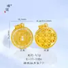 Fuerte Retención de Color Oro Brillante de 24 Quilates Diamante Incrustado Luna Creciente Mariposa Trébol de Cuatro Hojas Calabaza Colgante Collar Cadena Alta Gama Versátil para Mujer Clavícula