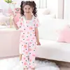 Pijama Fino para Meninas, Calça de Manga Curta de Verão para Crianças, Estilo Princesa de Bebê para o Verão, Roupas de Casa para Meninas Maiores para Usar Fora