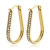 Accesorios populares transfronterizos aretes de espiral exagerados europeos y americanos aretes de ladrillo de acero inoxidable para mujer directo de fábrica accesorios de acero titanio