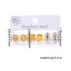 Aretes Estilo OL para Viajero de Moda Coreana Diseño Nicho Sentido Diamante Amor Geometría Redondo Retro Acero de Titanio para Mujer