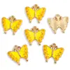 Accesorios de Aleación con Goteo de Aceite de Mariposa Colorida DIY para Bolsas, Llaveros y Collares