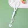 Etiqueta de Lentejuelas de Corazón Multicapa Correa Tejida para Teléfono Llavero Portátil Artículo Pequeño Decorativo Fresco Juvenil para el Día a Día