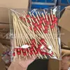 Cuentas Doradas de Madera, Cuentas de Madera Natural, Palillos Decorativos Desechables de Bambú, Palillos para Frutas, Palillos Artísticos de Bambú, Palillos para Cócteles