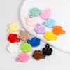 Pingente de Flor Colorida em Acrílico Pingente Corrente de Celular Chaveiro Pingente de Bolsa Material Acessórios para Joias DIY Venda por Atacado