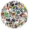 Adesivos de graffiti do mundo animal com 50 peças transfronteiriços, adesivos decorativos à prova d'água para garrafas de água, adesivos criativos do mundo animal atacado