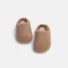 Sapatos de Algodão Quente de Cor Lisa para Meninas com Plus Veludo, Camada Dupla, Novo Estiloso Versátil para Casa, Pantufas de Algodão, Sapatos Felpudos
