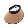 Chapéu de Sol UPF50+ Aba Larga Verão Ciclismo Anti-UV Top Vazio Chapéu de Sol Feminino para Cobrir o Rosto