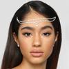 AliExpress Nuevo Estilo Simple Cadena de Frente de Doble Capa con Pedrería Moda Elegante Lujo Ligero Tocado de Pedrería para Mujer Enviar cadena