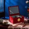 Caja de Regalo para Juego de Té Caja de Cuero Personalizada Caja Vacía Caja de Empaque para Regalo de Negocios de Alta Gama Caja de Empaque para Tetera de Cerámica y Taza