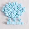 Cuentas de Engranaje Acrílicas Perforadas Pintadas Apilables con Agujero Central, Cuentas Redondas, Cuentas Espaciadoras Hechas a Mano, Accesorios para Cadena de Teléfono