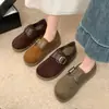 Nuevos Zapatos Casuales Retro Birkenstock de Suela Gruesa para Mujer Otoño 2026, Mocasines Slip-On de Cuero Gamuza