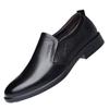 Zapatos de Cuero para Otoño con Forro Polar para Hombres Mayores, Zapatos de Papá, Zapatos Casuales Slip-On para Hombre, Zapatos de Hombre 105068