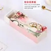 Caja de embalaje para repostería, caja de regalo para pastel de luna, galletas, caja de crisp de copo de nieve, color rosa azul, cartón blanco, cajón, en stock