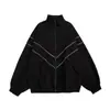 Marca Casual Americana de Moda Chaqueta Deportiva Reflectante para Hombre Primavera y Otoño Simple Holgada Cortavientos Versátil Chaqueta Casual Ropa para Hombre