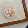 Nova Broche Corsage Camélia Pequeno Elegante Retrô Estilo Francês Moda Outono e Inverno Elegante Pin de Socialite