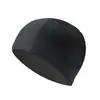 Gorro de natación de tela de poliéster de fábrica para adultos Unisex Color Sólido Patrón Floral No apretado en la cabeza Transpirable Gorro de natación Venta al por mayor