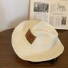 Chapéu de cowboy ocidental de aba grande para crianças, chapéu de palha para acampamento, férias e caminhadas, guarda-sol, chapéu de palha com protetor solar, atacado