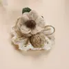 Acessórios de Flores de Tecido Cor Café Outono e Inverno Acessórios de Cabelo DIY Broche Acessórios Decorativos para Roupas Pinos de Cabelo Floresta para Crianças