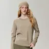 Suéter 100% cachemir, una prenda de máxima calidad, jersey de cuello redondo, nueva capa base de punto otoño/invierno, estilo simple y casual para el uso diario
