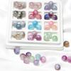 Fantasía Floral Vidrio Aurora Púrpura Cuentas Diy Hecho a Mano Casero Pulsera Collar con Cuentas Accesorios Decorativos