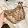 Bragas Sexys de Malla de Encaje con Lazo de Puro Deseo para Mujer, Bikini de Cintura Baja, Parte Inferior de Seda 10A Antibacteriana para Mujer