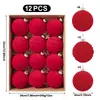 Bola de Navidad Afelpada de 8 cm Bola de Navidad de Terciopelo Oscuro Decoraciones para Árbol de Navidad Amazon Nuevo Modelo