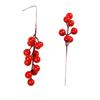 Venta al por mayor de frutos rojos navideños, cerezas pequeñas, adornos navideños, suministros de decoración para árboles de Navidad.