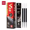 Recarga para Bolígrafo Retráctil Deli V88 Negro, Recarga para Bolígrafo Retráctil de Secado Rápido, Punta de Bolígrafo Retráctil de Doble Bola 0.5mm