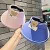 Sombrero de Protección Solar para Niños, Sombrero de Sol de Verano para Niños y Niñas, Oso, Anti-UV, Transpirable, Ala Ancha