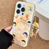 Linda Chica Gato Japonesa y Coreana Adecuada para Funda de Teléfono Móvil Iphone16 Apple 15Promax Cadena Colgante 14/13Pro Dura