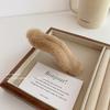 Pinza de pelo de felpa para mujer, clip banana para recogido, pinza de pico de pato peluda francesa, pinza de letra, clip para tocado, otoño e invierno
